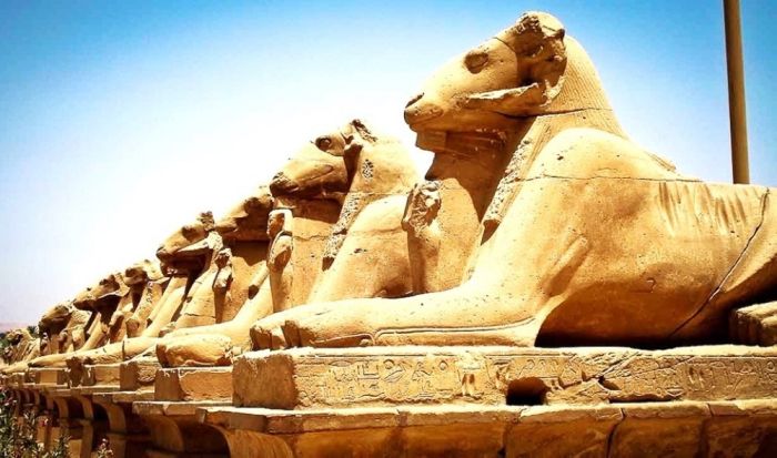 طريق الكباش الجديد 2021 بمحافظة الأقصر المصرية