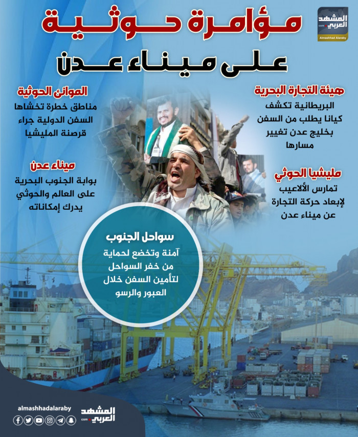 مؤامرة حوثية على ميناء عدن (إنفوجراف)