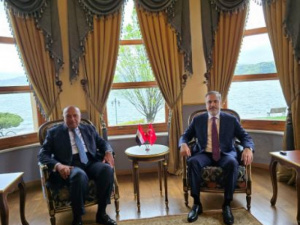 جلسة مباحثات مغلقة بين وزير الخارجية المصري ونظيره التركي