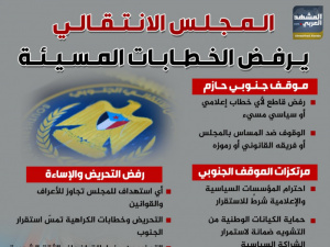 المجلس الانتقالي يرفض الخطابات المسيئة (إنفوجراف)