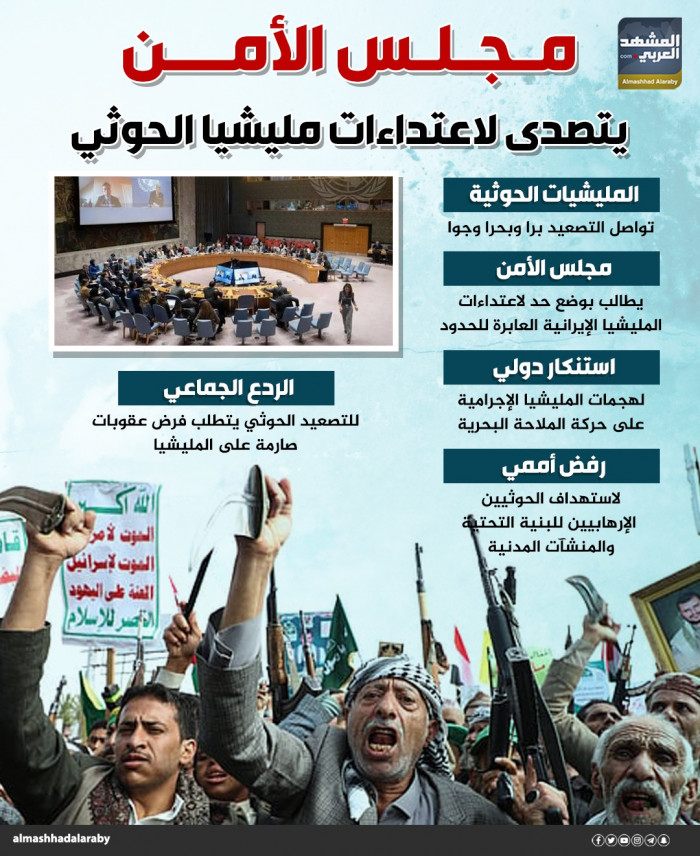 مجلس الأمن يتصدى لاعتداءات مليشيا الحوثي (إنفوجراف)