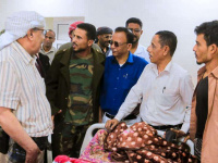 الكثيري يتفقد جرحى القوات الجنوبية في مستشفى سيئون العام