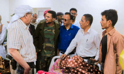 الكثيري يتفقد جرحى القوات الجنوبية في مستشفى سيئون العام