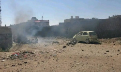 استهداف إدارة أمن الشمايتين في تعز بسيارة مفخخة