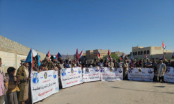 مسيرة شعبية احتفالية بانتصارات القوات الجنوبية في نصاب