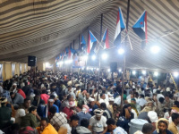 أبناء وادي حضرموت يواصلون اعتصامهم بسيئون لليوم الرابع