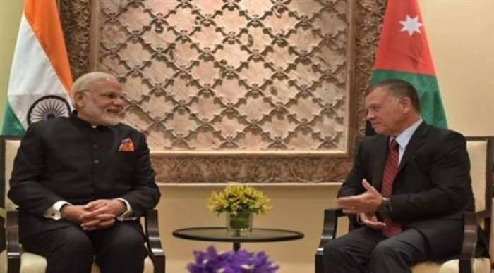 عاهل الأردن يناقش مع رئيس وزراء الهند المستجدات الإقليمية 