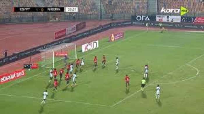 منتخب مصر يتعادل مع نيجيريا 1 - 1 فى الشوط الأول 