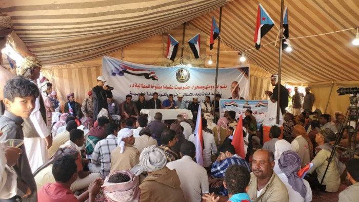 وفد من شباب قبائل ثعين يصل إلى مخيم اعتصام سيئون 