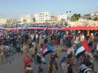 وصول أبناء يافع إلى ساحة العروض بالعاصمة عدن