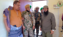 قائد الحزام الأمني يتفقد القوات في قطاع زنجبار