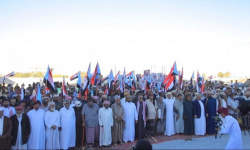 توافد أبناء حات إلى اعتصام المهرة دعما لمطالب شعب الجنوب