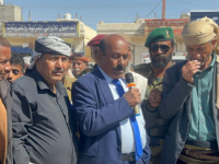 وفد من مكتب الصحة بشبوة يصل لمخيم اعتصام عتق