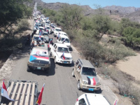 انطلاق موكب أبناء الضالع نحو العاصمة عدن