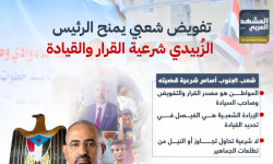 تفويض شعبي يمنح الرئيس الزُبيدي شرعية القرار والقيادة (إنفوجراف)