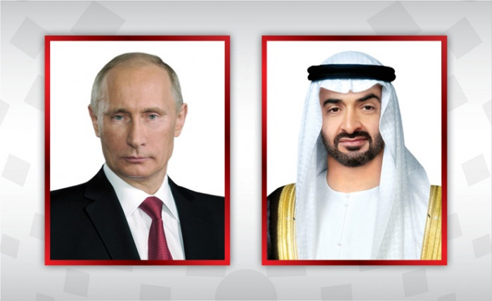 هاتفياً.. رئيس الإمارات ونظيره الروسي يبحثان التطورات الإقليمية 