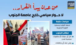 من عدن يبدأ القرار.. لا حوار سياسي خارج عاصمة الجنوب (إنفوجراف)
