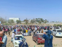 تشييع جثمان الشهيد عبدالسلام الشبحي في لحج