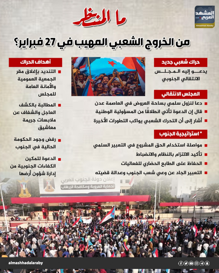 ما المنتظر من الخروج الشعبي المهيب في 27 فبراير؟ (إنفوجراف) 
