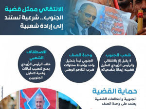 الانتقالي ممثل قضية الجنوب.. شرعية تستند إلى إرادة شعبية (إنفوجراف)