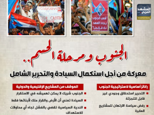 الجنوب ومرحلة الحسم.. معركة من أجل استكمال السيادة والتحرير الشامل (إنفوجراف)