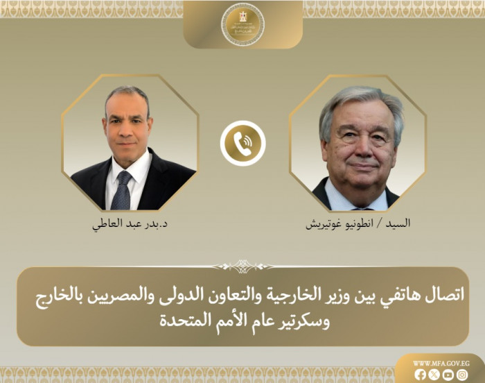 وزير الخارجية المصري وسكرتير غوتيريش يبحثان التطورات في الشرق الأوسط