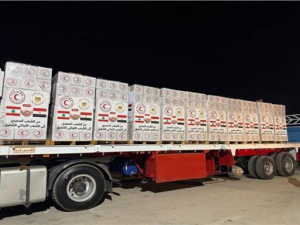 الهلال الأحمر المصرى يرسل شحنة مساعدات إلى لبنان