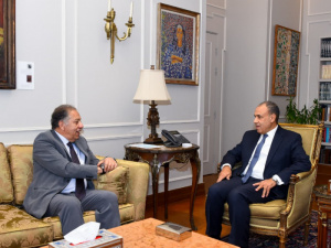 وزير الخارجية المصري يستقبل رئيس لجنة الشئون الإفريقية بمجلس النواب