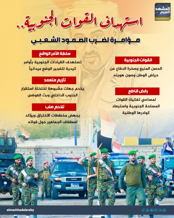 استهداف القوات الجنوبية.. مؤامرة لضرب الصمود الشعبي (إنفوجراف) 