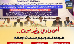 أمن وادي حضرموت.. طرد الدخلاء ولجم سلطات الإفقار (إنفوجراف)