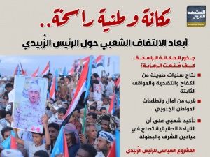 مكانة وطنية راسخة.. أبعاد الالتفاف الشعبي حول الرئيس الزُبيدي (إنفوجراف)