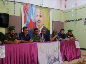 انتقالي يهر يافع يستقبل وفدًا من القيادات العسكرية والأمنية