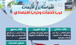سياسة زرع الأزمات.. حرب خدمات وخراب اقتصادي (إنفوجراف)