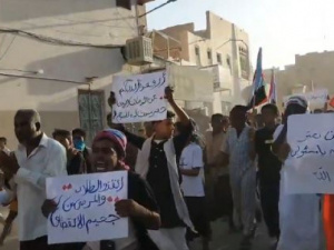 انطلاق مسيرة جماهيرية من جولة بن حبريش في وادي حضرموت
