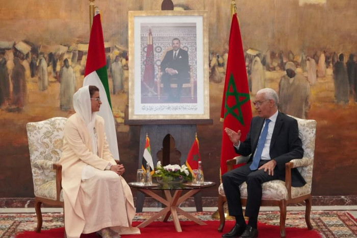 نورة الكعبي تلتقي برئيس مجلس النواب في المملكة المغربية بالرباط
