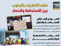 ملف الكهرباء بالجنوب.. بين الاستدامة والحصار (إنفوجراف)