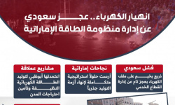انهيار الكهرباء.. عجز سعودي عن إدارة منظومة الطاقة الإماراتية (إنفوجراف)
