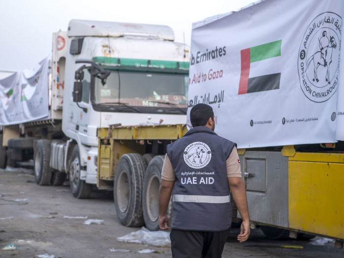 تفاصيل دخول قوافل مساعدات إماراتية جديدة إلى غزة