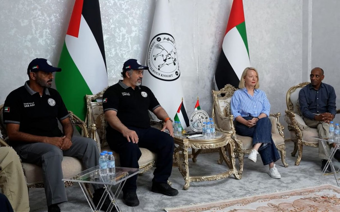 المستشفى الميداني الإماراتي في غزة يستقبل وفداً من مكتب الأمم المتحدة المستشفى الميداني الإماراتي في غزة يستقبل وفداً من مكتب الأمم المتحدة