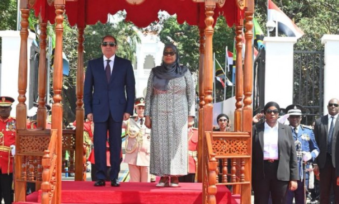 السيسي يعقد مباحثات مع رئيسة تنزانيا في دار السلام السيسي يعقد مباحثات مع رئيسة تنزانيا في دار السلام