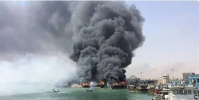 اندلاع حريق في جنوب إيران