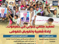 تصعيد سلمي جنوبي في حضرموت.. إرادة شعبية وتقويض للفوضى (إنفوجراف)