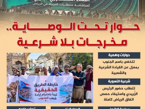 حوار تحت الوصاية.. مخرجات بلا شرعية (إنفوجراف)