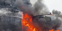 هجوم روسي على مستودع يسبب انفجارات وحريقًا هائلًا بكييف