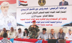 رئيس انتقالي الضالع يختتم جولته لحشد قوافل إسناد القوات الجنوبية
