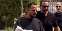 ماجد المصري يساند نجله في جنازة حفيده الرضيع يونس