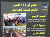 ذكرى ثورة 14 أكتوبر.. الشعب يتدفق للميادين (إنفوجراف)