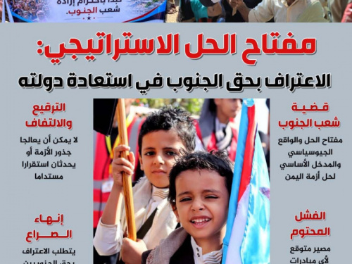 مفتاح الحل الاستراتيجي: الاعتراف بحق الجنوب في استعادة دولته (إنفوجراف)